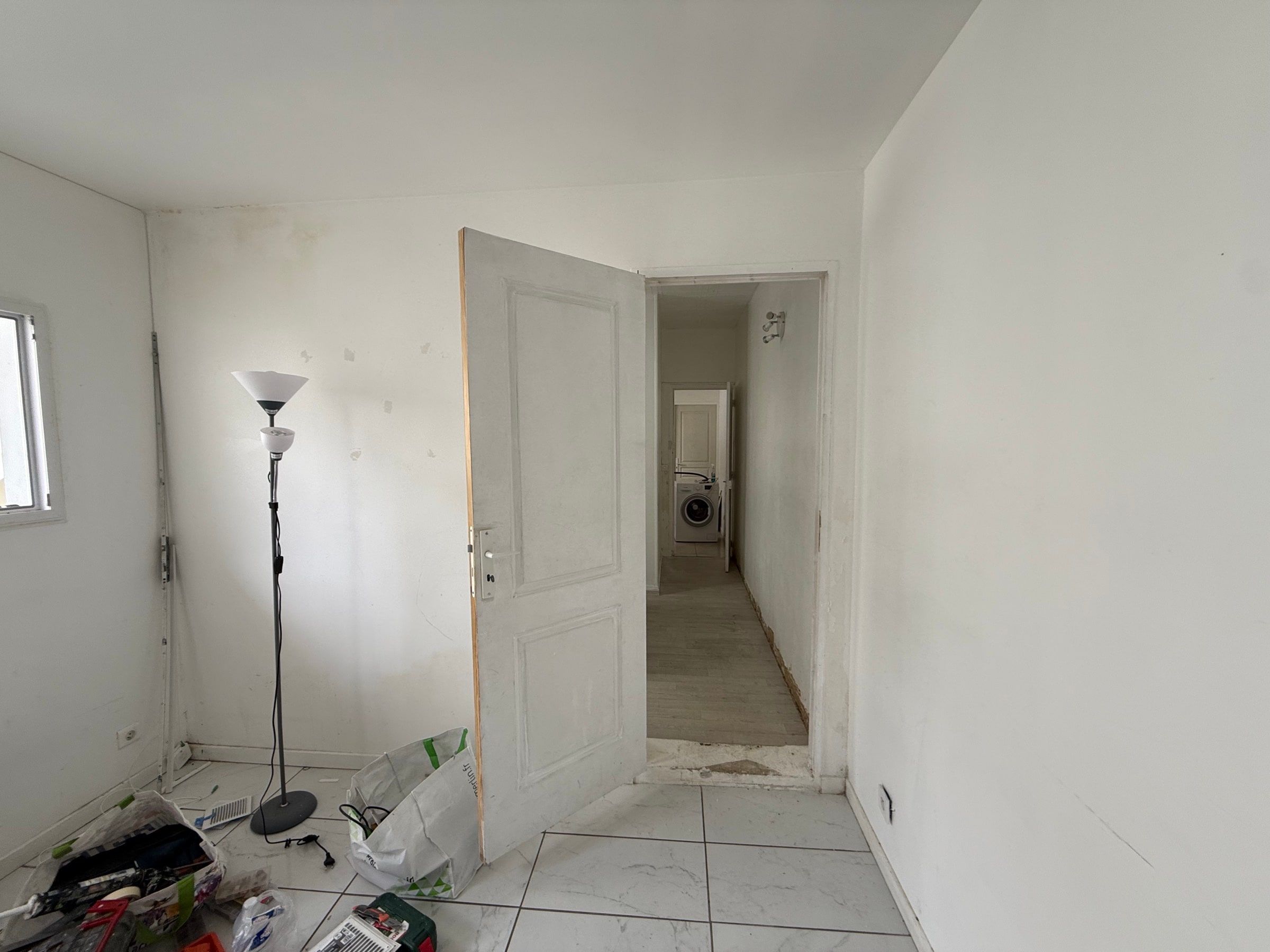 Le séjour, avant et après travaux avant travaux
