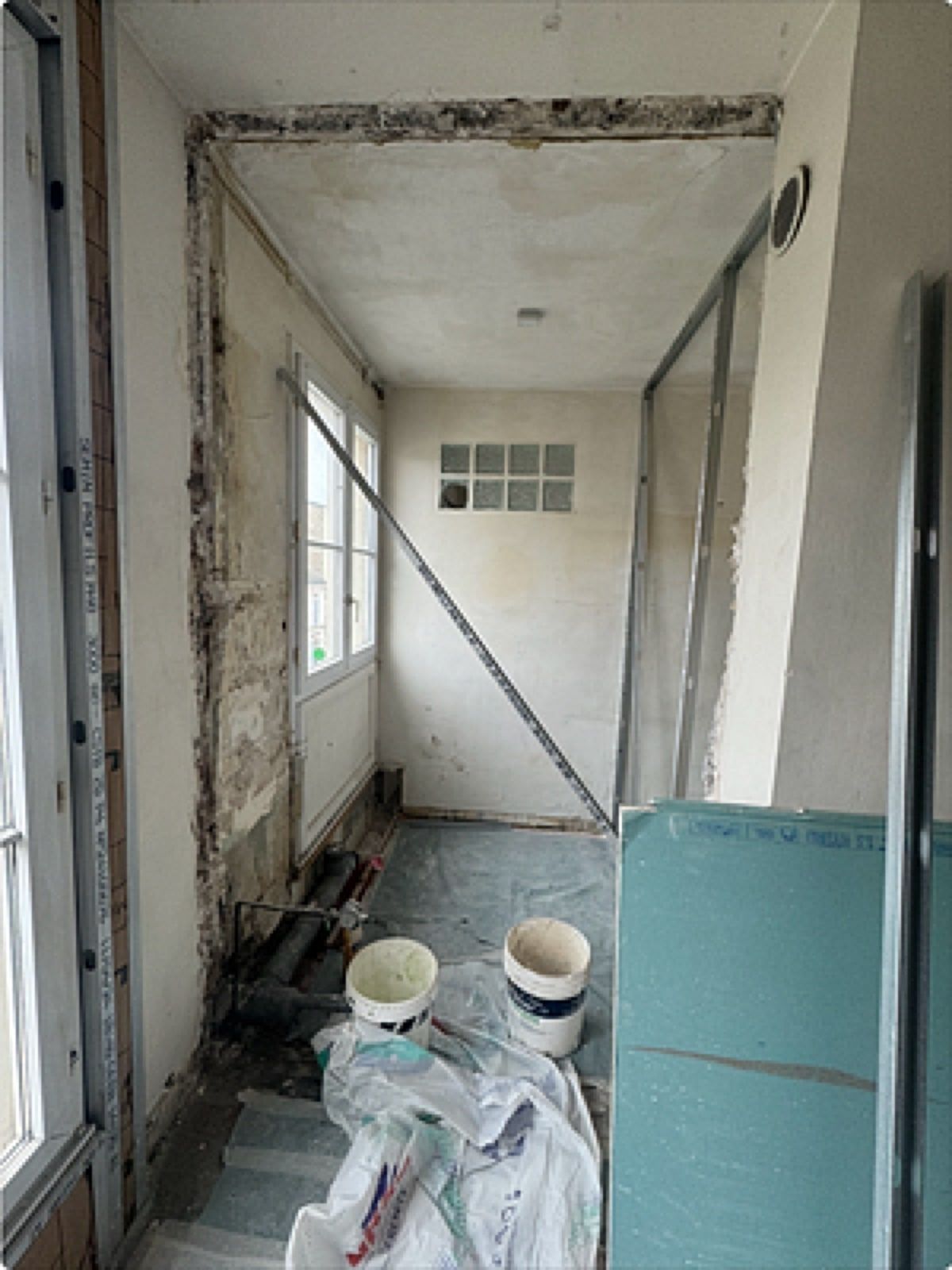 La salle d'eau avant travaux